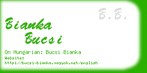 bianka bucsi business card